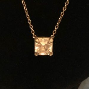 Judith Ripka Ascher cut Diamonique Stone necklace.